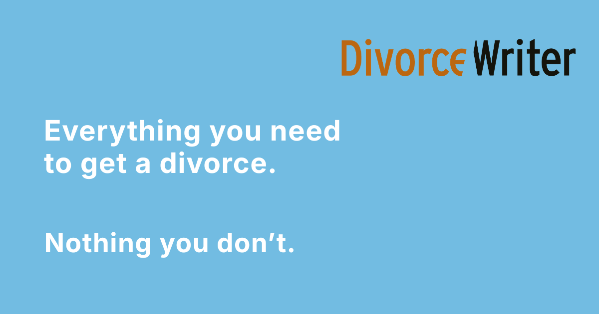 The picture divorcewriter.com shows when its homepage is shared