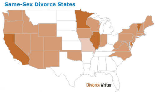 same-sex divorce usa map